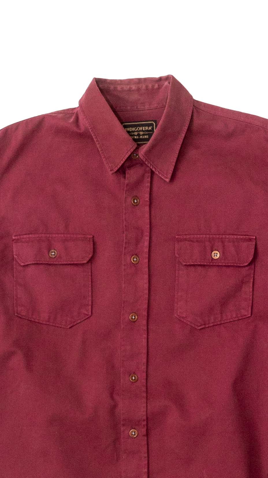Indigofera Alamo Shirt, Burgundy, M