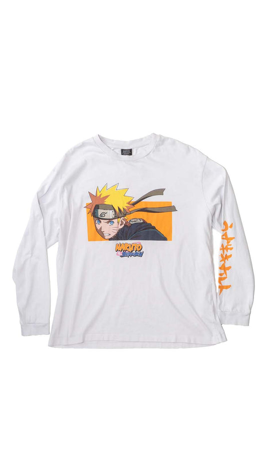 Naruto Shippuden, Long Sleeve T-Shirt, White, XXL