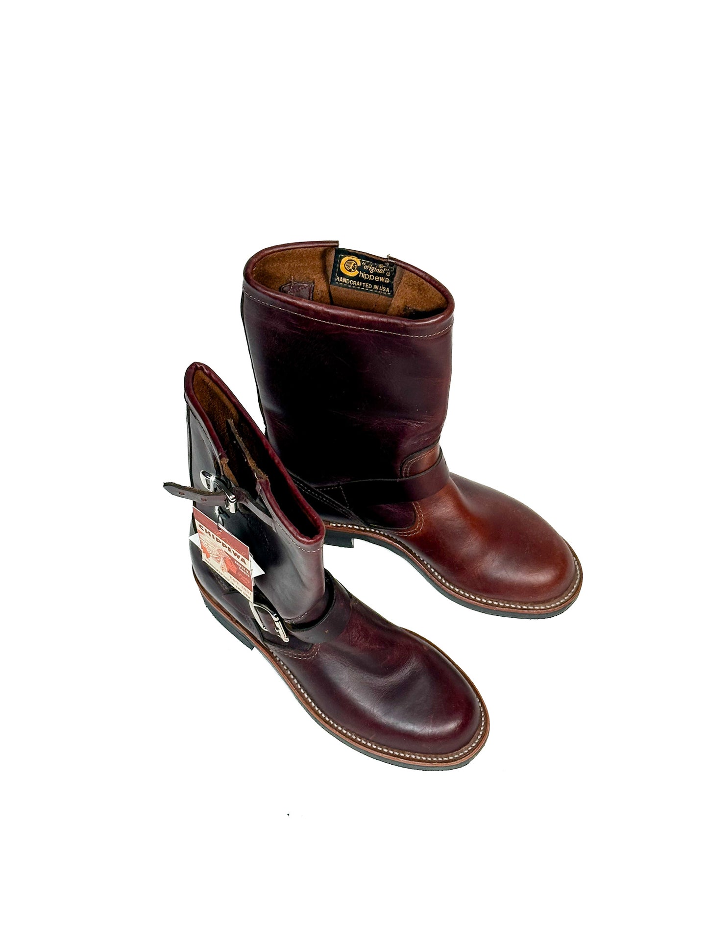 Chippewa Raynard 1901W16 Cordovan Engineer Boots, 7M (EU37,5), Made in USA (unworn)