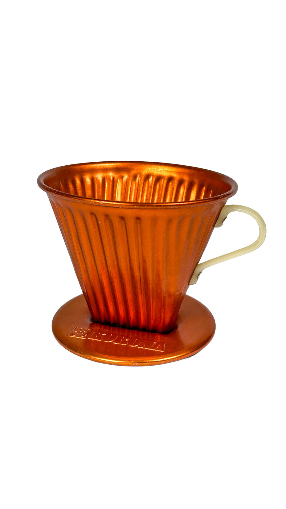 Korona Coffee, Vintage Coffee Dripper, Orange Brass, Small