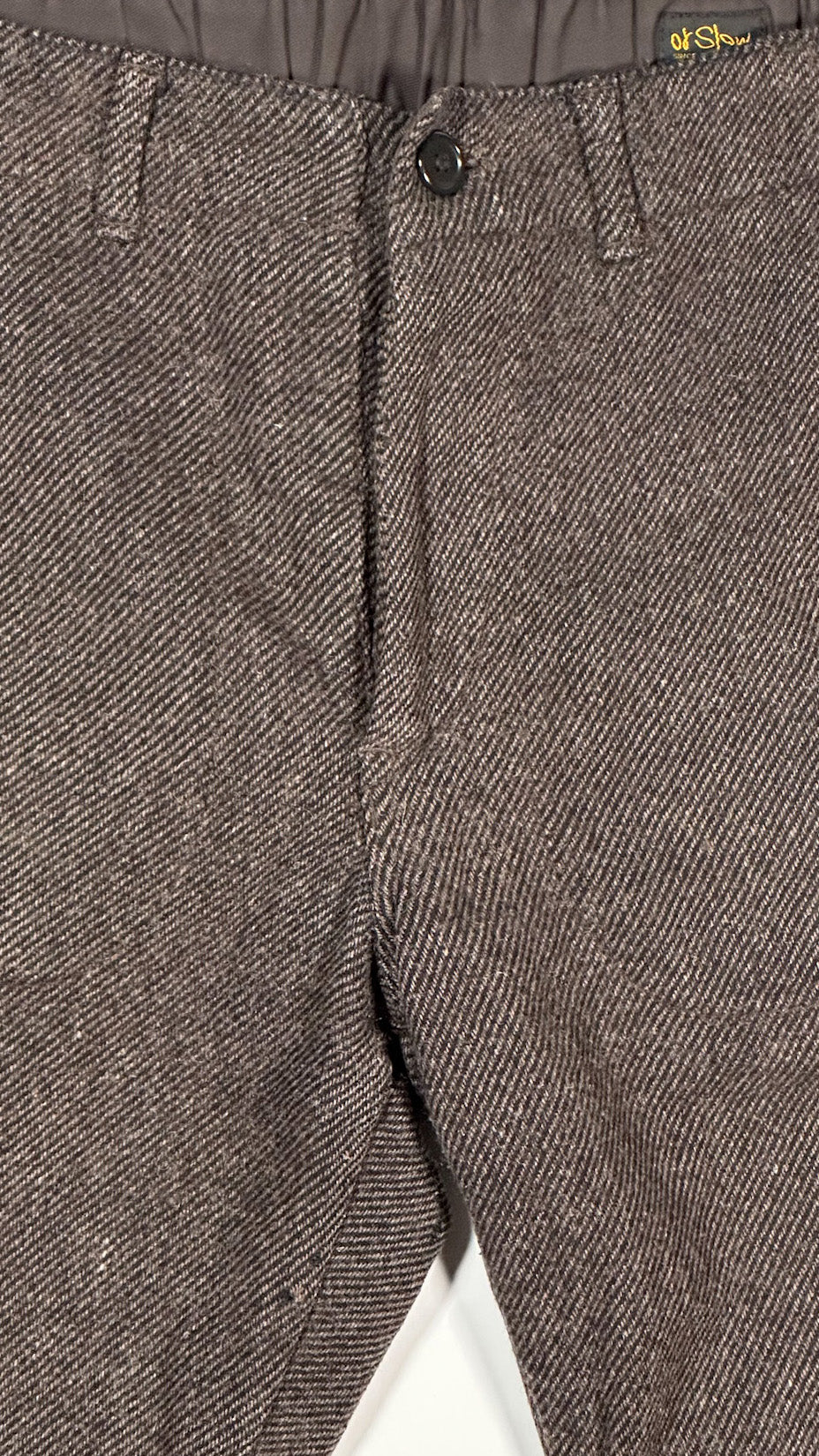 orSlow Wool Painter Pants, Brown Herringbone, Made in Japan, 2