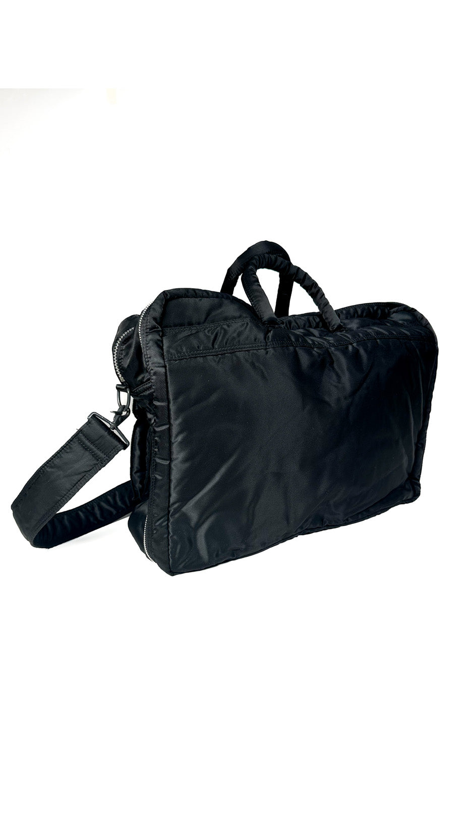 Porter Yoshida & Co. 2-Way Boston Bag Tanker Briefcase, Black / Orange Made in Japan