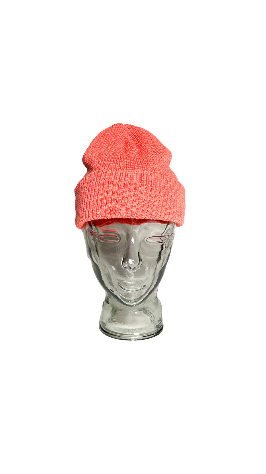 Yokoi Knitted Hat / Beanie, Merino Wool, Made in Japan, Salmon