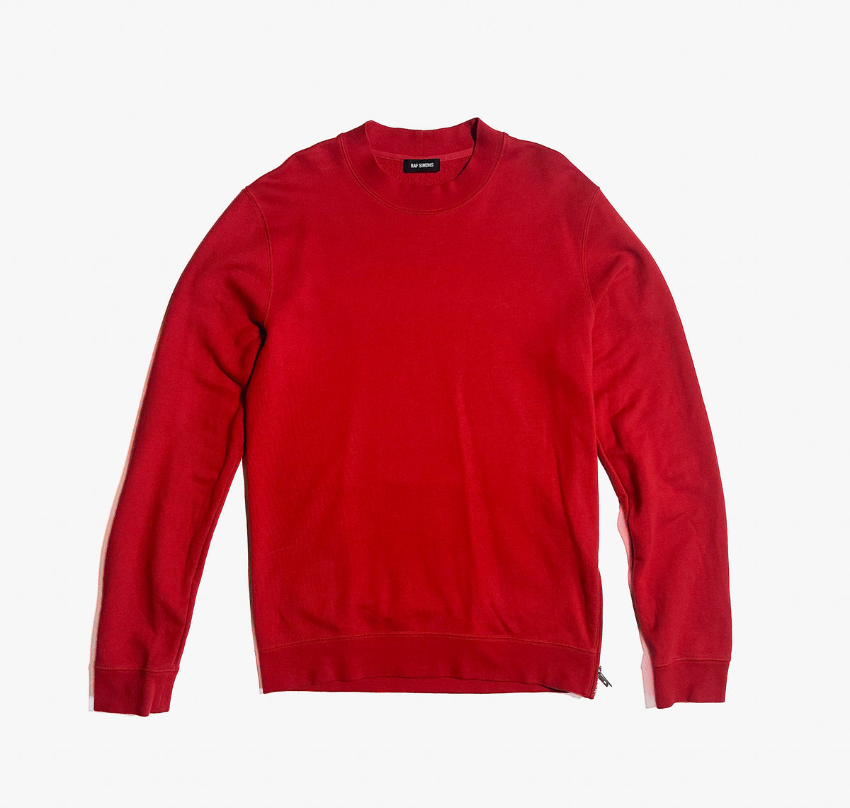 Raf Simons Newspaper zip Sweatshirt, Red, S