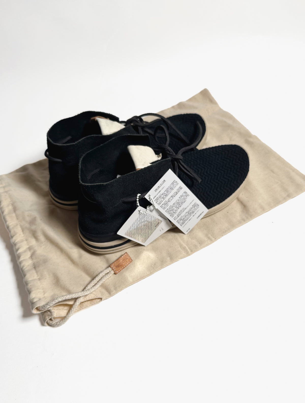 Visvim Huron Mesh Moc Folk shoes, black, US9.5