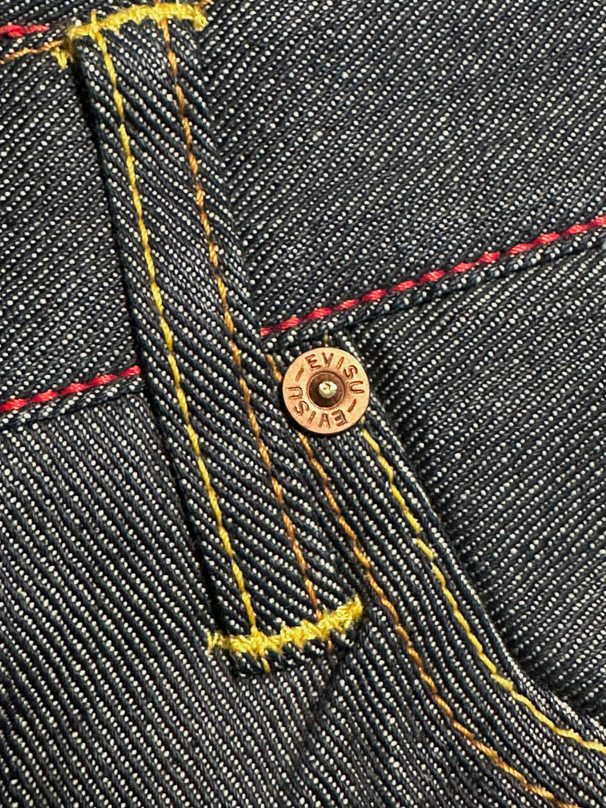Evisu — lot. 0330, cinch back, selvedge denim, rare, made in Japan, 34