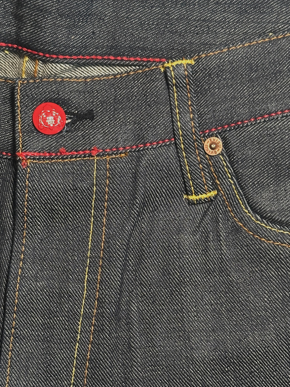 Evisu — lot. 0330, cinch back, selvedge denim, rare, made in Japan, 34