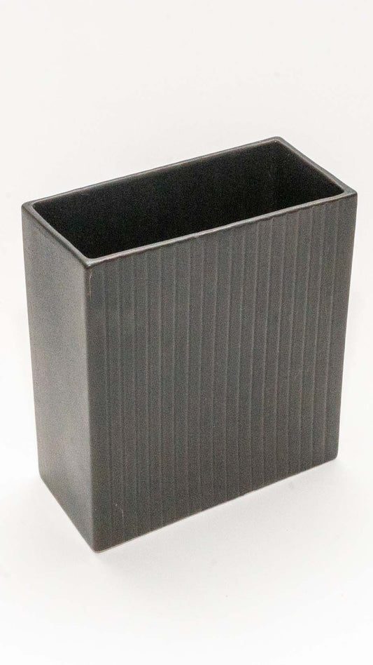 Arabia, Angular Vase, Black/Dark Brown